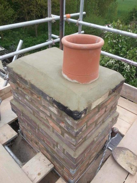 Chimney being repaired in Dunboyne